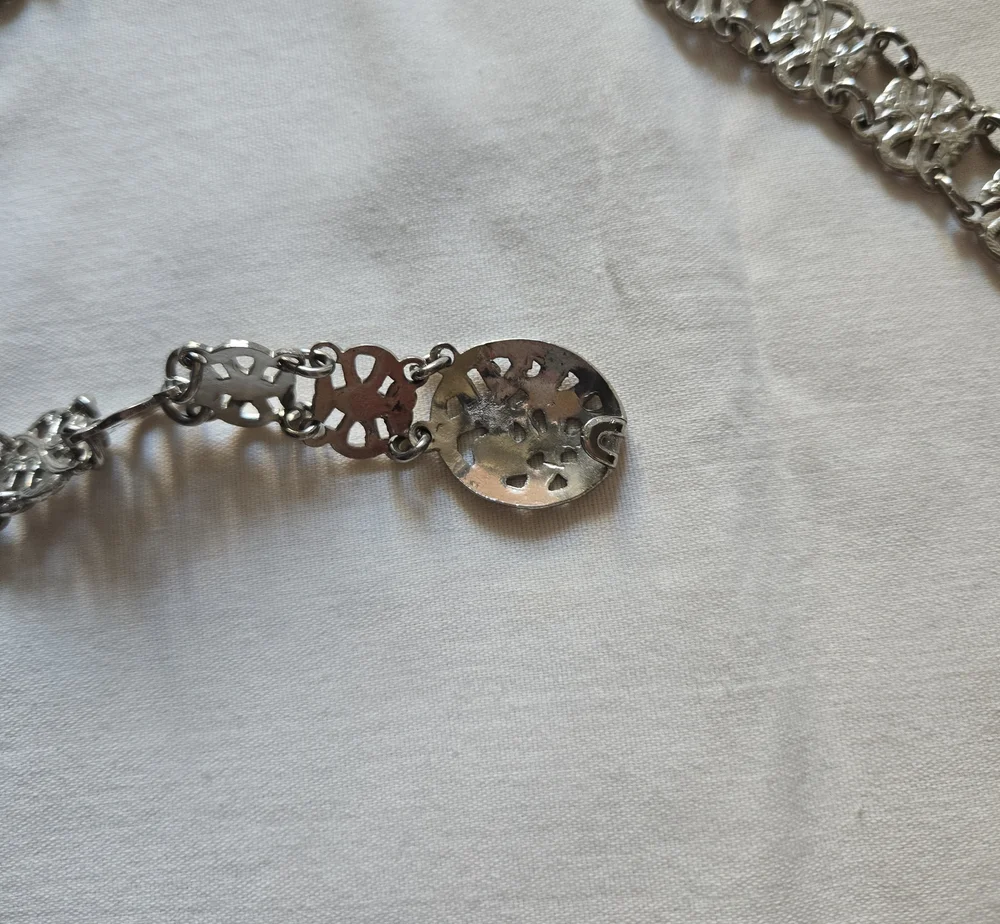 Vintage Silver Metal Belt